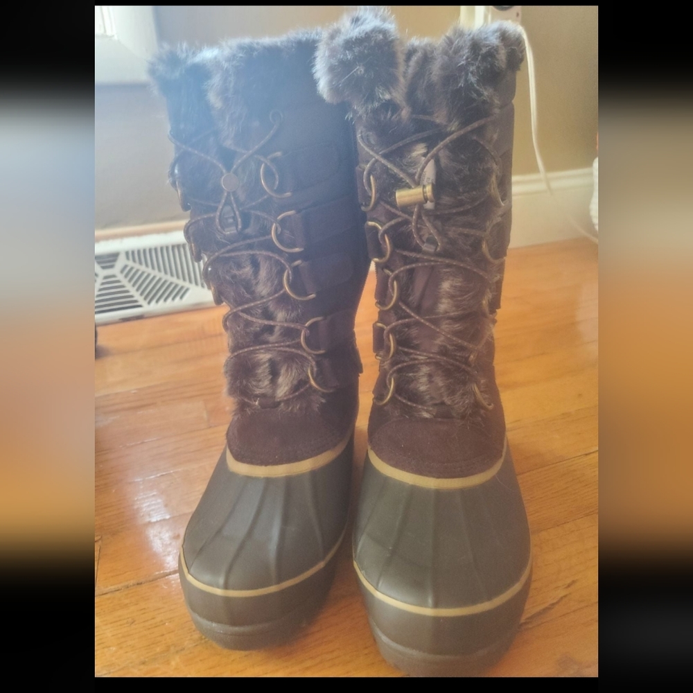 Lands End Womens Hillary Winter Snow Duck Boots US 6.5